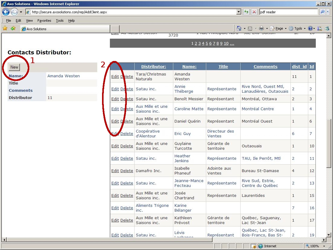 Add Contact Distributor